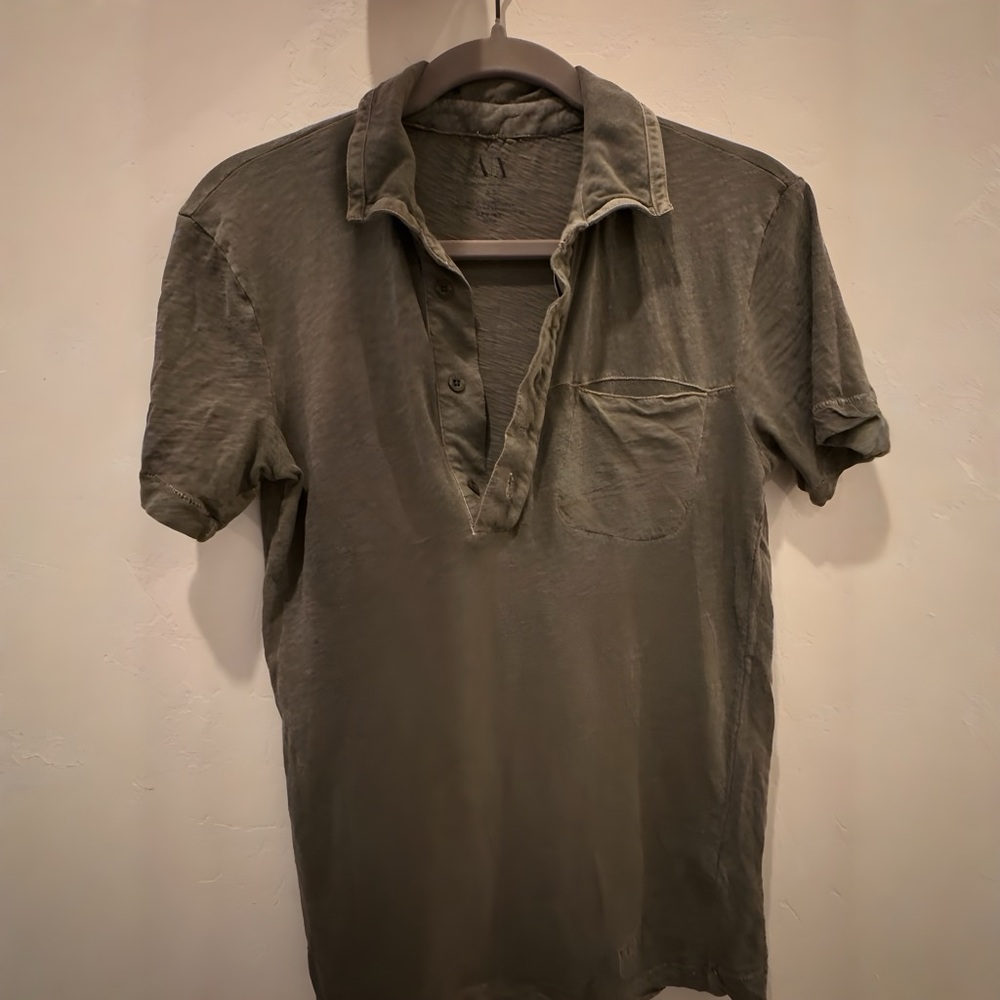 Armani Exchange Gray Polo Soft Cotton Blend